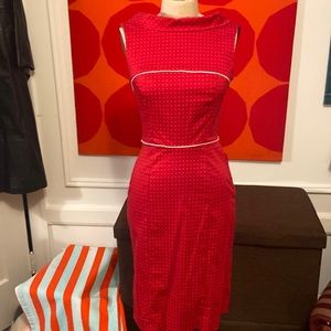 bebe dress pencil dress red dot